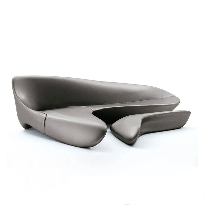 Дизайнерский диван Nordic luxury Zaha из FRP curved moon для продажи небольших квартир, модельный зал, приемная в вестибюле