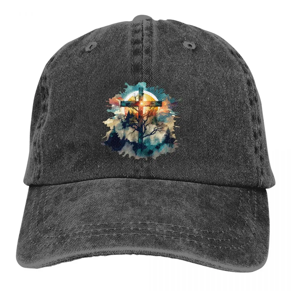 Женская кепка с изображением Креста Иисуса, многоцветная шляпа с козырьком, персонализированные шляпы для защиты козырька