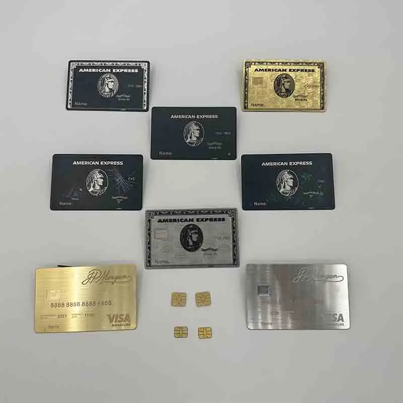 4442 Кредитные карты с улучшенной лазерной резкой и пользовательской магнитной полосой Member bank из черного металла