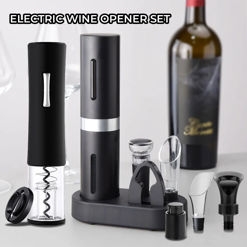 Электрическая открывалка для вина, Перезаряжаемая вакуумная пробка для наливки вина, графин, портативный набор фильтров для кухонного бара, для резки фольги