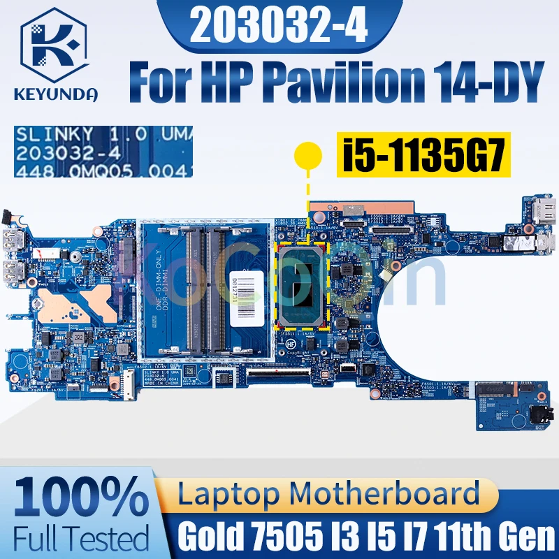203032-4 Для HP Pavilion 14-DY Материнская Плата Ноутбука Gold 7505 I3 I5 I7 11-го Поколения M74958-601 Материнская Плата Ноутбука Полностью Протестирована