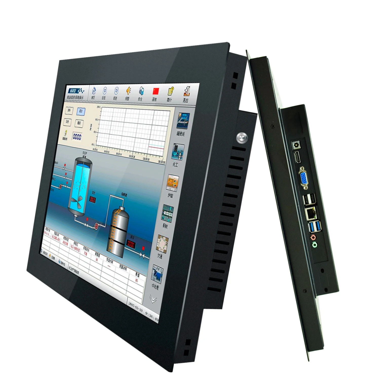 17-дюймовый Встроенный Промышленный компьютер Tablet PC Panel All-in-one с Резистивным Сенсорным экраном WiFi для Win10 Pro / Linux 1280 *1024