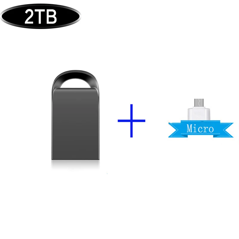 Мини-высокоскоростной USB-накопитель 2 ТБ pen drive 2 ТБ pendrive флешка металлический U-диск memo cel usb 3.0 stick подарок с бесплатным логотипом телефон /Автомобиль