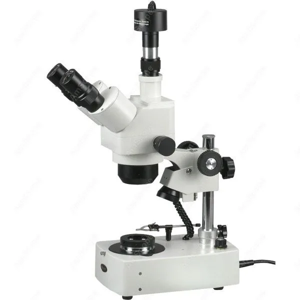 Тринокулярный стереомикроскоп Jewelry Gem-AmScope Поставляет стереомикроскоп с 5-кратным-80-кратным увеличением Darkfield Jewelry Gem Trinocular Zoom