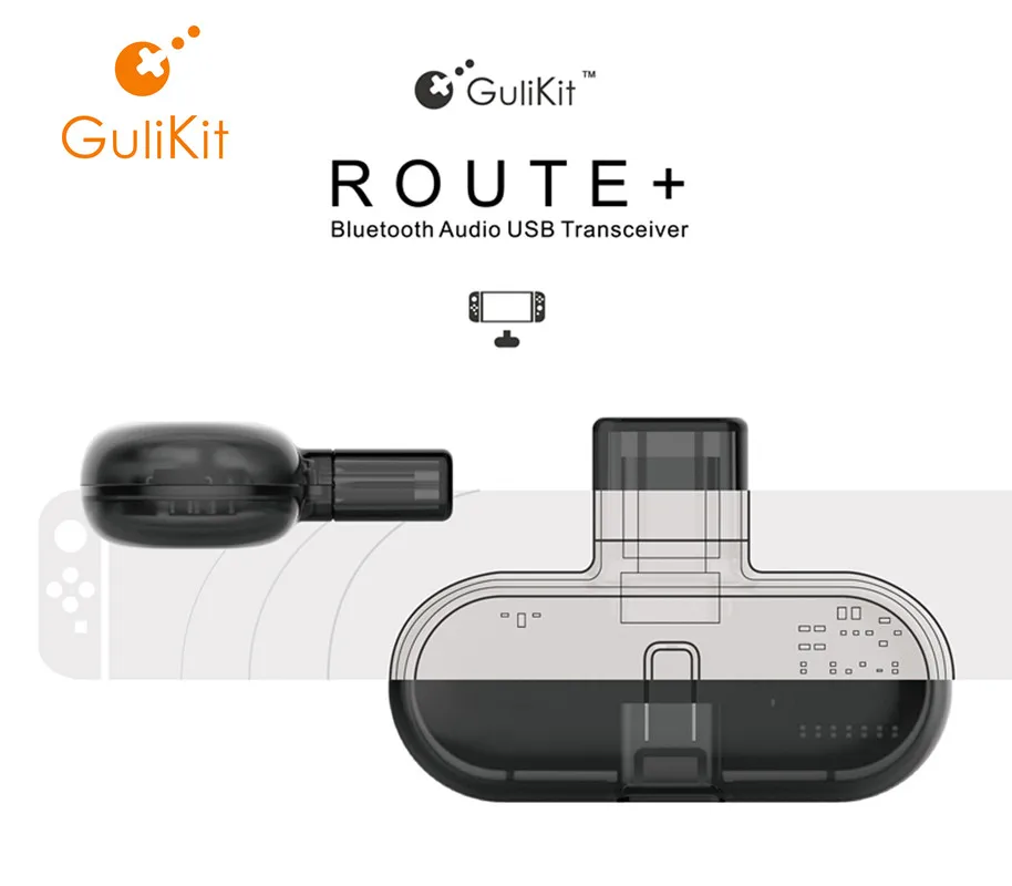 GuliKit GB1 Route + USB C Bluetooth аудиопередатчик или адаптер для PS5, Nintendo Switch, Switch Lite