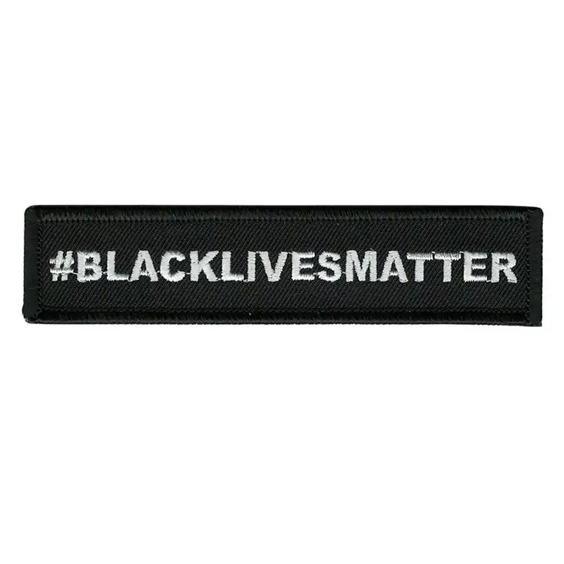 Нашивки Black Lives Matter Нашивка Black Lives Matter Прямоугольный самоклеящийся крючок и нашивки для сумок джинсовых курток