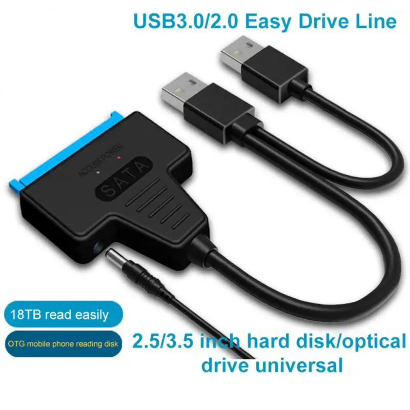 Линия Easy Drive Usb 3.0 на Sata С портом питания постоянного тока, линия адаптера механического твердотельного жесткого диска USB2.0, линия Easy Drive