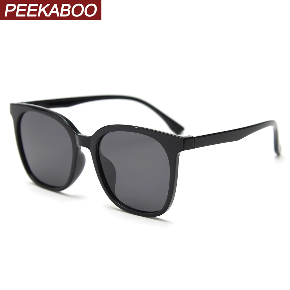 Peekaboo корейский стиль солнцезащитные очки в квадратной оправе для женщин TR90 сверхлегкие поляризованные солнцезащитные очки для мужчин фиолетовый коричневый 2024 унисекс