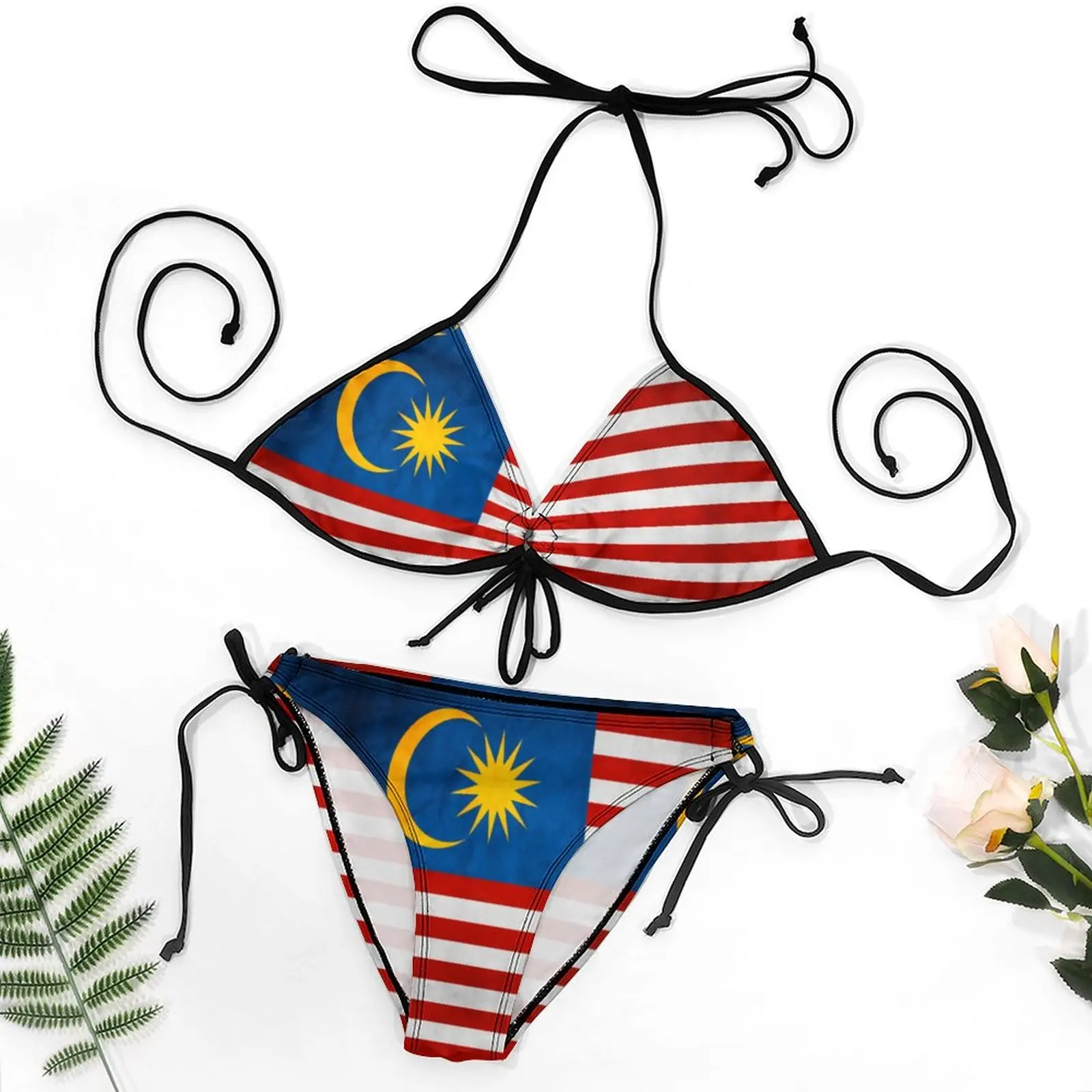 Малайзия Флаг Малайзии Национальный флаг Малайзии Бикини Креативные Сексуальные Женские Бикини С Юмористической графикой Плавание Плавание Высшего качества