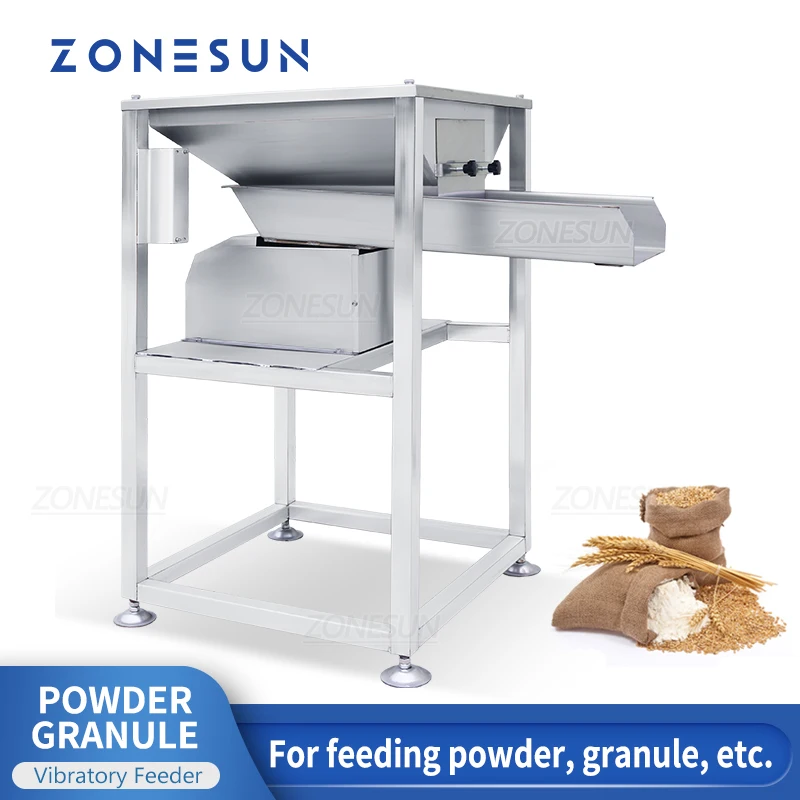 Машина для упаковки пищевых продуктов из рисовой муки ZS-VF50 Промышленного оборудования ZONESUN Powder Granule Vibrating Feeder Machinery ZS-VF50