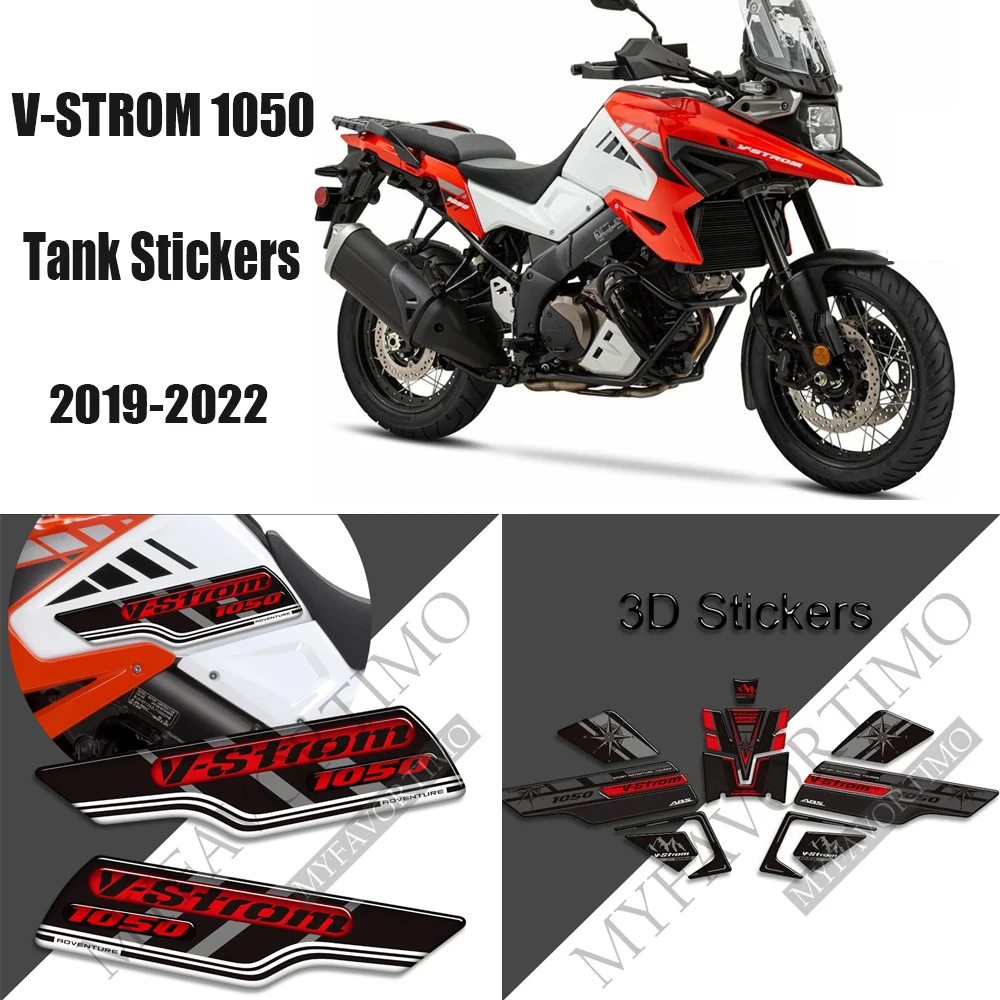Для Suzuki V Strom 1050 Наклейки На Топливный Бак Мотоцикла Накладка На Бак Защитные Наклейки Водонепроницаемые Против Царапин V STROM 1050 2019-2022