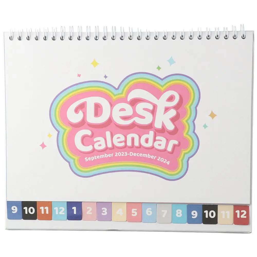 2023.9-2024.12 Небольшой Настольный Календарь с Индексным Ежемесячным дизайном, Постоянно Меняющийся График Ежедневной повестки дня.