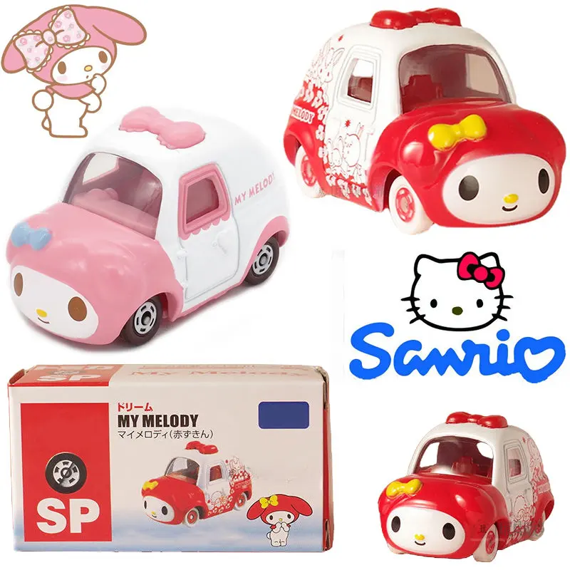 Sanrio My Melody Детская Игрушечная модель Автомобиля Kawaii Animation Сплав Мини-Модель Автомобиля Украшение Орнамент Сувенирная Коллекция Подарок Малышу