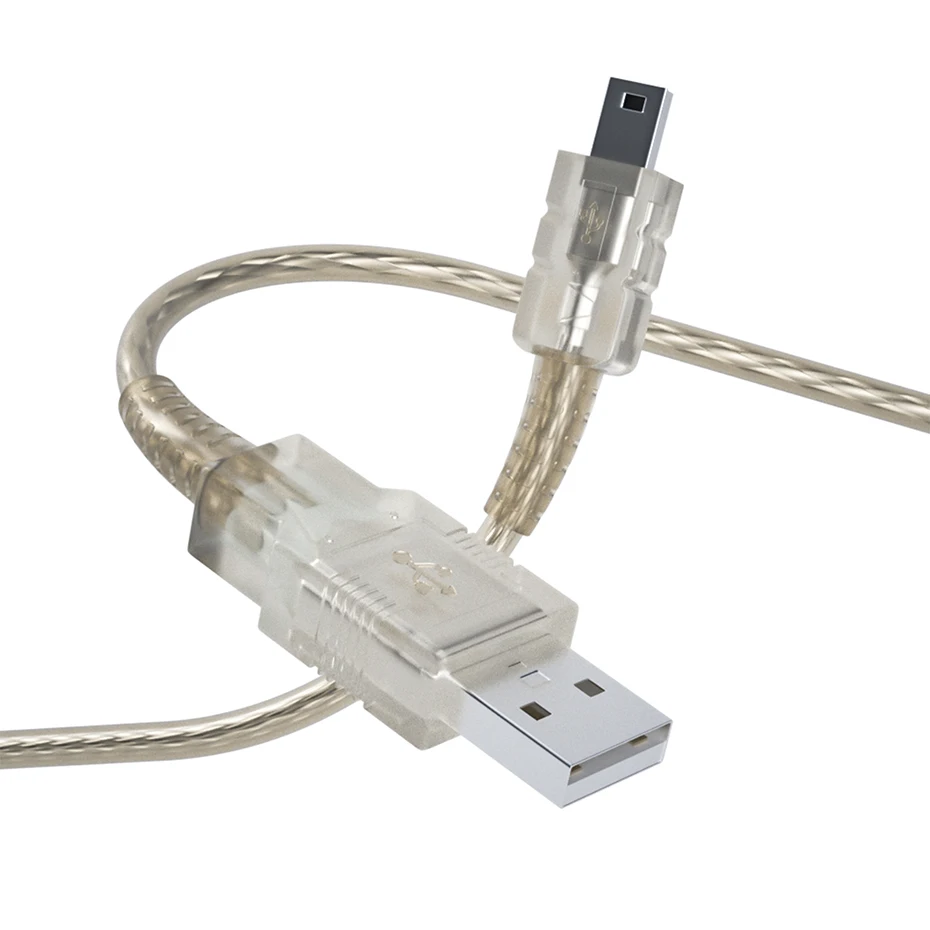 Короткий кабель Mini USB USB 2.0 A от штекера к USB Mini-B кабель для зарядного устройства для передачи данных, соединительный кабель Mini USB для камеры MP3 Mp4