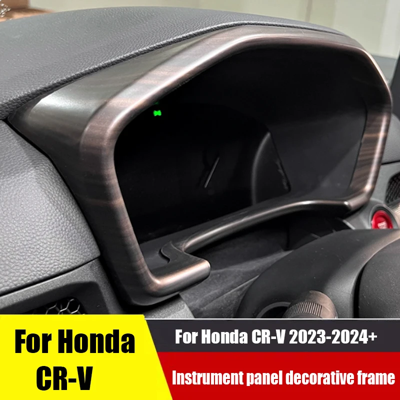 Для Honda CR-V 2023 Внутренняя модификация приборной панели центрального управления декоративная рамка под дерево крышка приборной панели