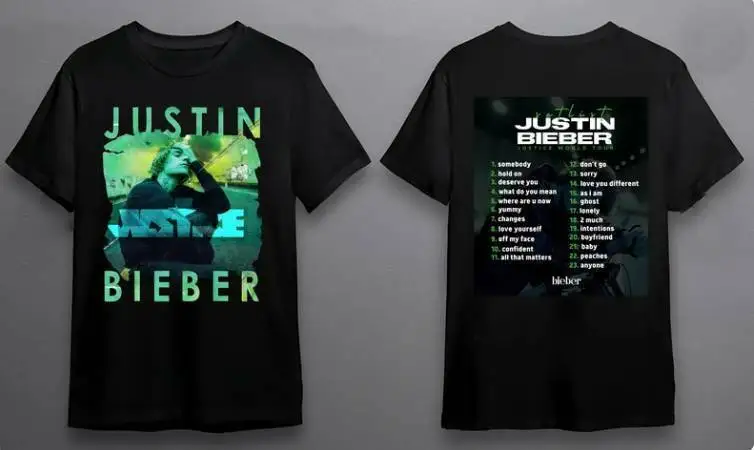 Футболка Justin Bieber Justice World Tour 2022