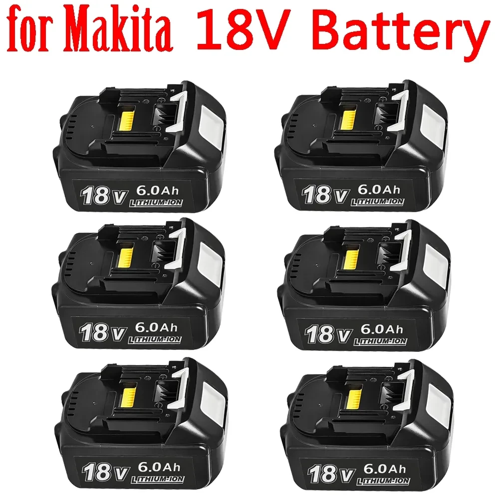 Makita 18V Battery 6000mAh Аккумуляторная Батарея для Электроинструментов 18V makita со светодиодной Литий-ионной Заменой LXT BL1860B BL1860 BL1850