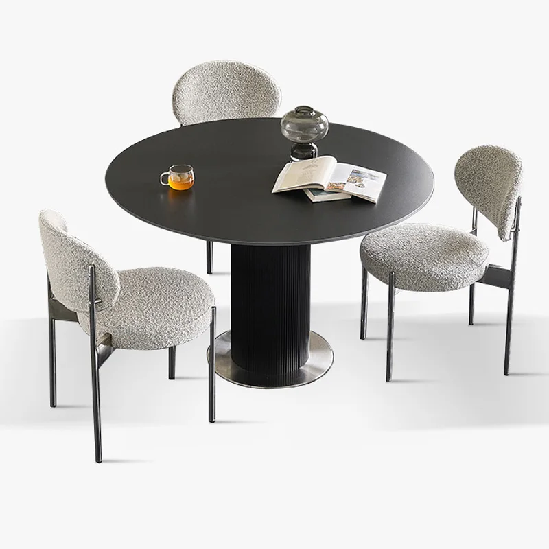 Круглый обеденный стол в скандинавском стиле, Минималистский дизайн, Гардеробная, Обеденный стол, гостиная, Задний двор, Mesas De Comedor Мебель для дома