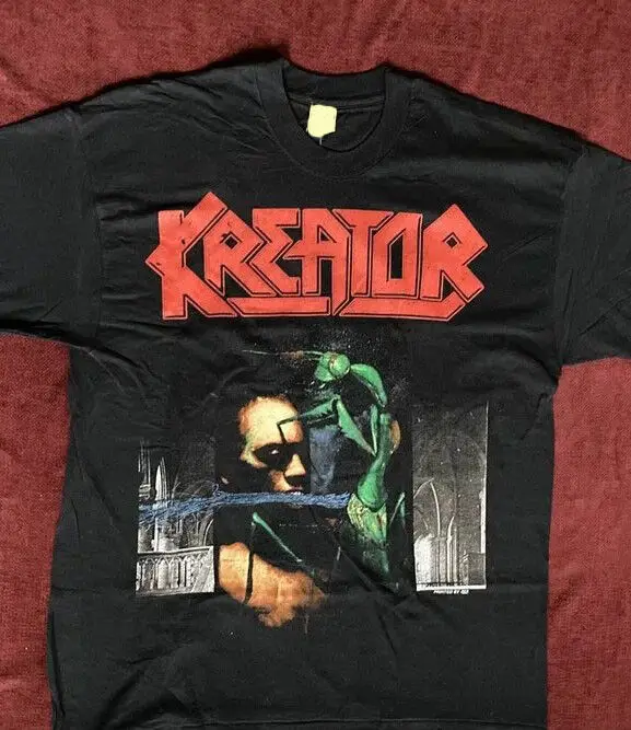 Переделайте двустороннюю футболку Kreator renewal 92, рубашку из плотного хлопка TE6056