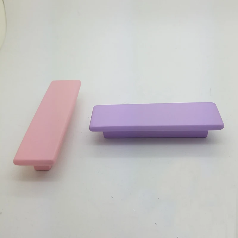 64 мм Розово-фиолетовые Декоративные ручки для комода, Выдвижные ящики для мебели, дверцы кухонного шкафа, Деревянные ручки