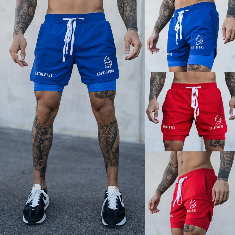 Летние новые спортивные мужские шорты для фитнеса, быстросохнущие дышащие эластичные шорты, шорты для тренировок в тренажерном зале, повседневные пляжные брюки