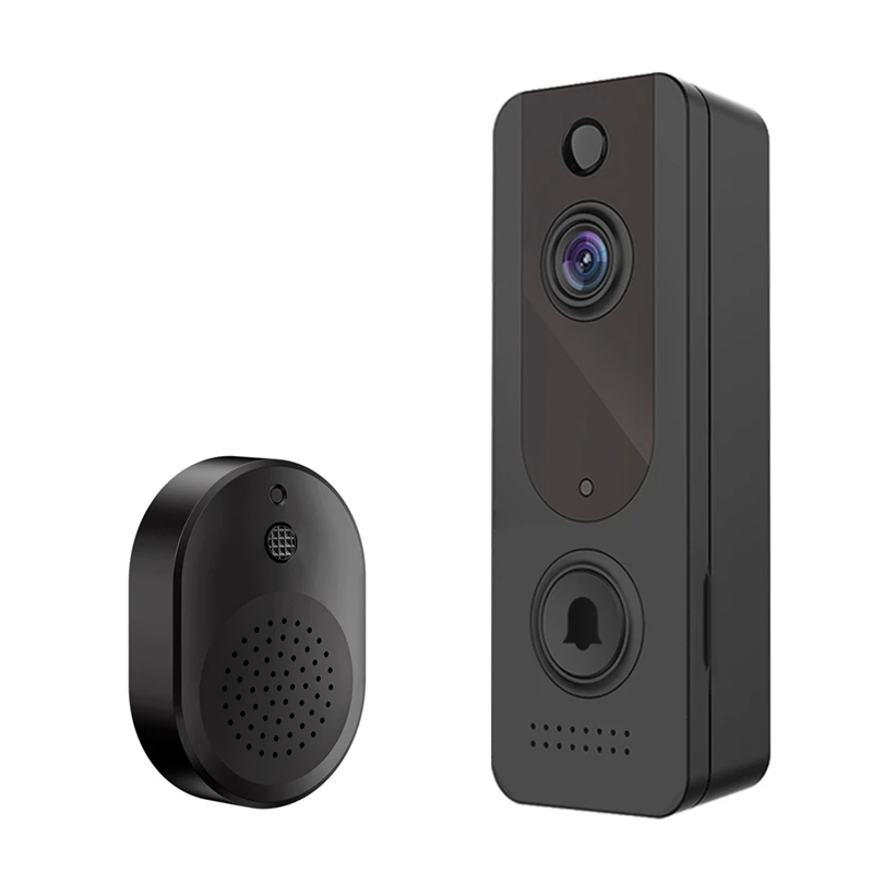 1 комплект Wifi Умный дверной звонок Видеокамера ночного видения, оповещение в режиме реального времени, интеллектуальное обнаружение человека