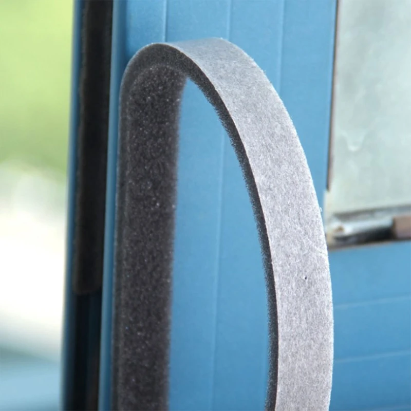 2 рулона уплотнительных полосок для дверных окон, звукоизоляционная поролоновая пленка для дверных окон, шумоизоляционная изолирующая лента, пылезащитная уплотнительная лента