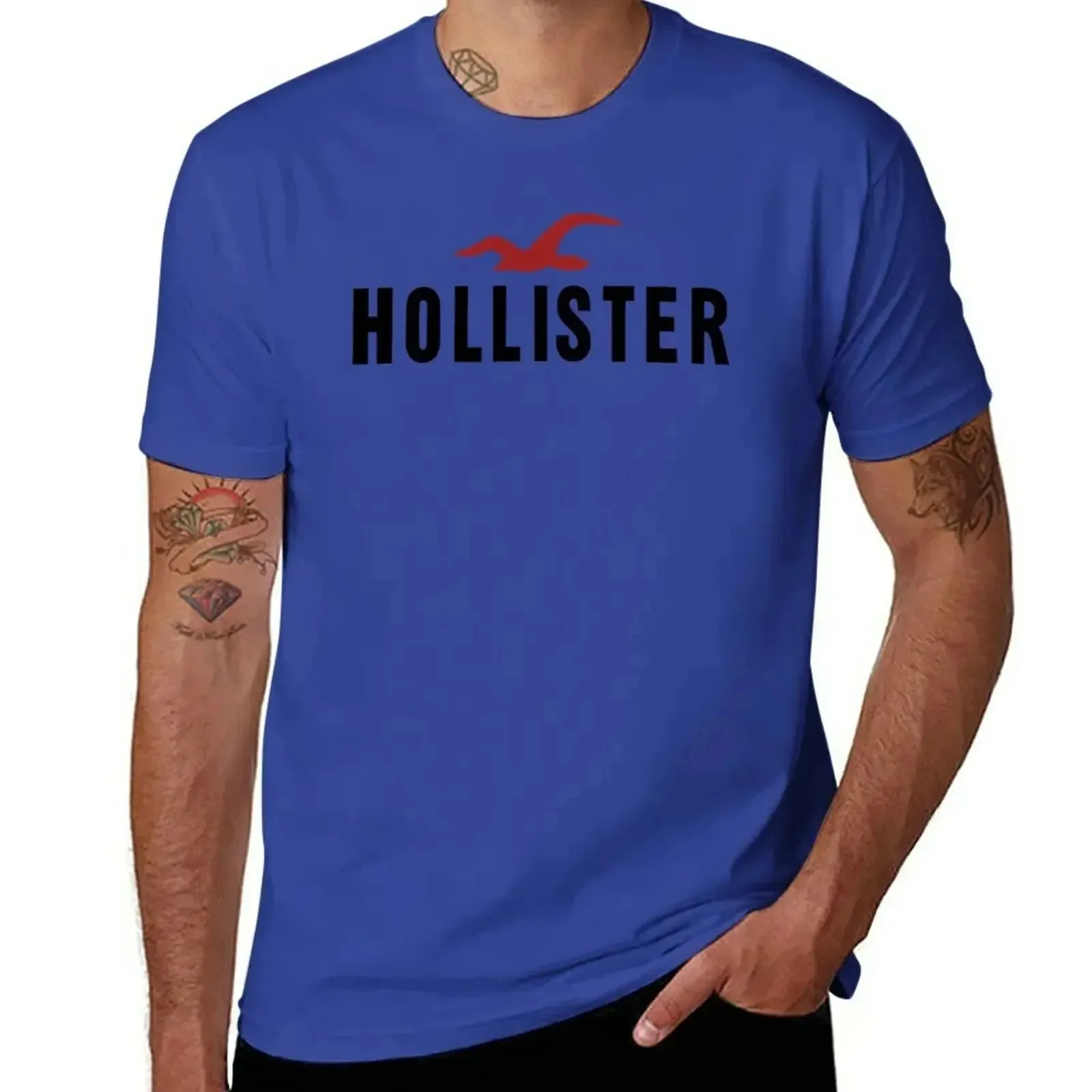 Новая футболка Hollister, Эстетическая Одежда, Летние Топы, Мужские Футболки Fruit of The Loom, Футболка Оверсайз для Мужчин, Футболки UnisexTees