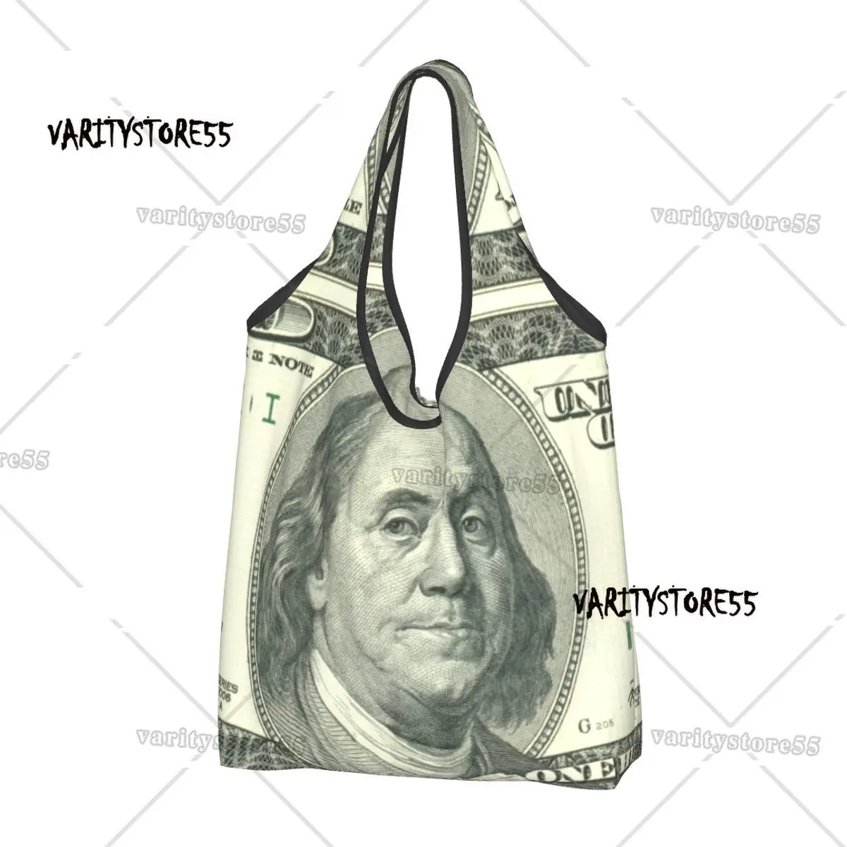Модная печать 100 Долларовая банкнота с денежным рисунком, сумка для покупок, портативная сумка для покупок через плечо