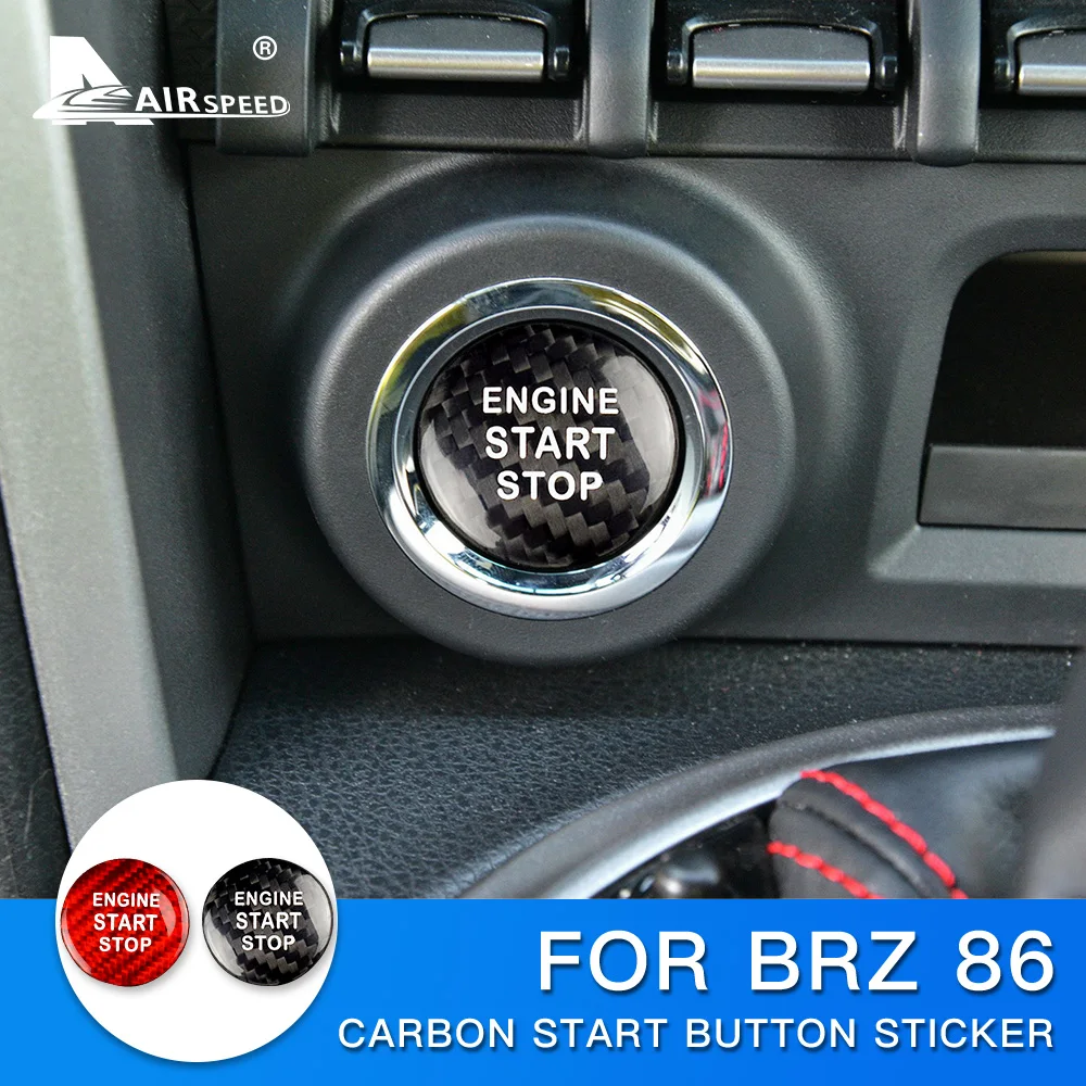 СКОРОСТЬ ПОЛЕТА для Subaru BRZ Toyota 86 Аксессуары Наклейка из углеродного волокна Внутренняя отделка Кнопка запуска двигателя автомобиля Крышка устройства зажигания