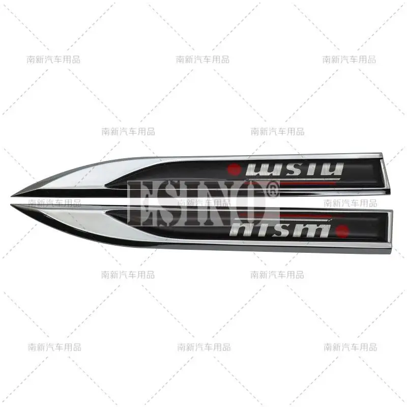 2 x Автомобильный стайлинг Спортивный кузов Крыло Сбоку Металл Хром Цинковый сплав Сбоку нож 3D Клей Эмблемы Значки Наклейки для Nissan Nismo