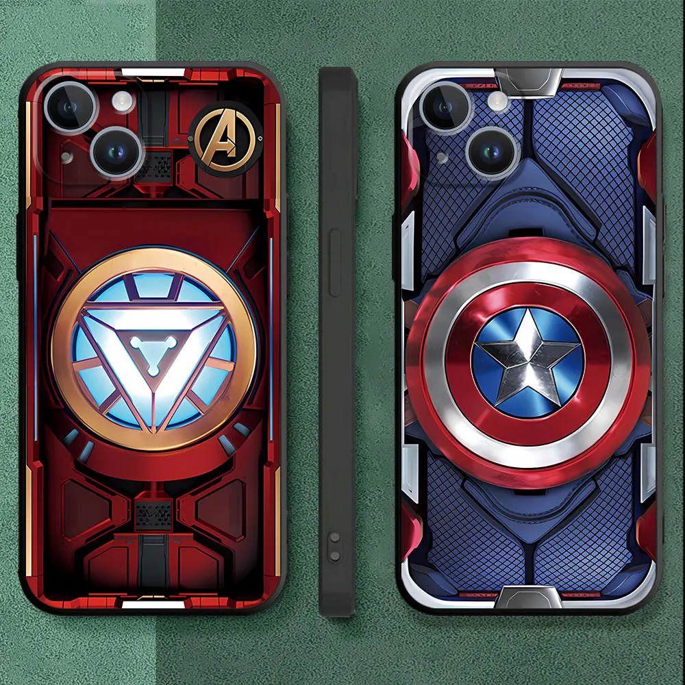 Черная Мягкая Оболочка Marvel super hero Cover Чехол для Телефона Apple iPhone 13 XR 11 Pro SE 8 Plus 15 Pro Max 7 6s 14 XS X 12 Mini