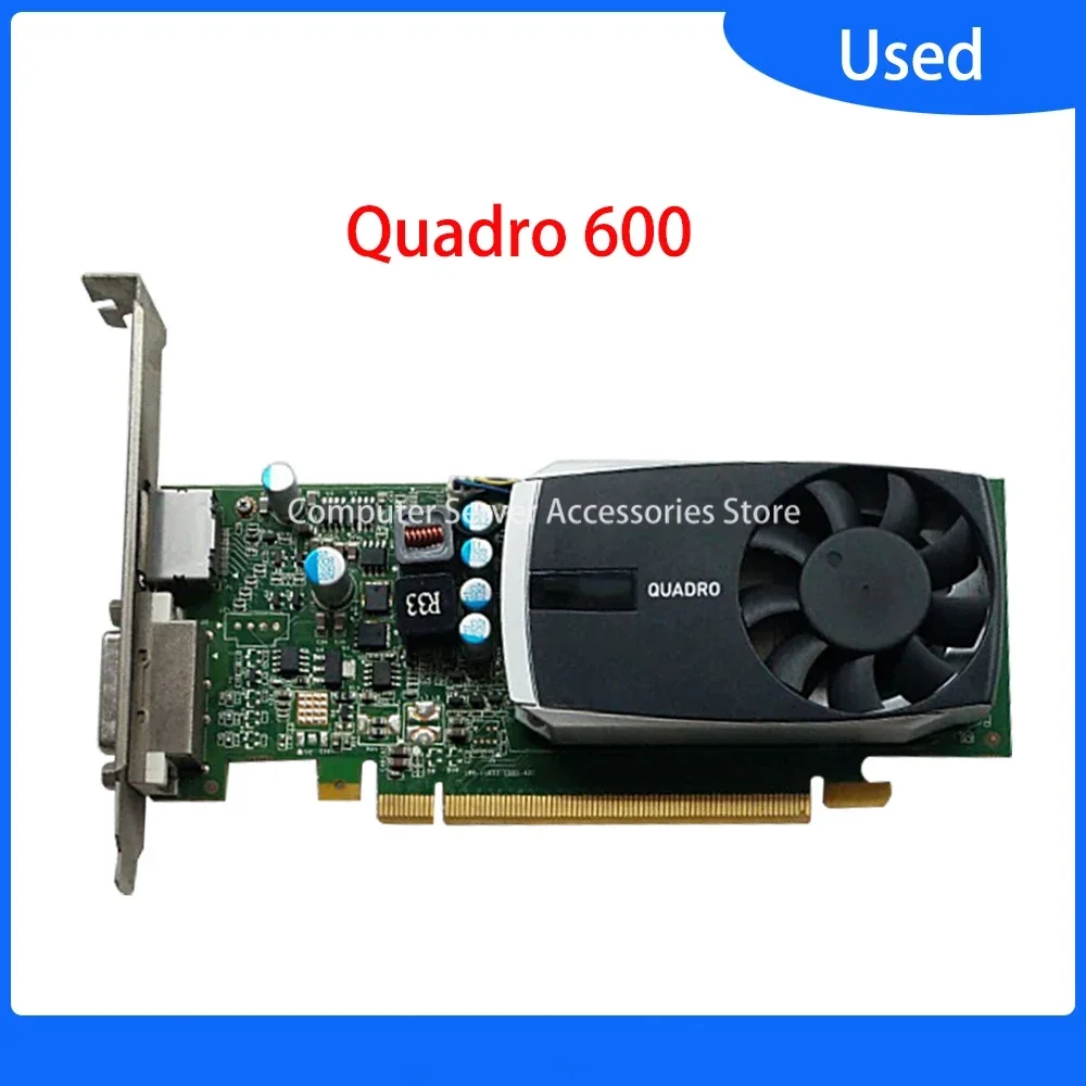 Оригинальная видеокарта Quadro 600 1 ГБ PCI-E DP + DVI Видеокарта Арифметическая карта Q600 1G профессиональная графическая расчетная карта