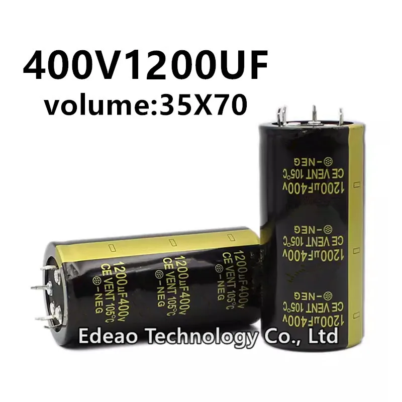 1шт 400V 1200UF 400V1200UF 1200UF400V объем: 35X70 мм 4Pin аудио усилитель мощности инвертор алюминиевый электролитический конденсатор