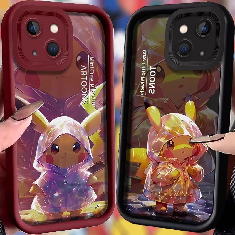 Чехол Pokémon Pikachu для Xiaomi Redmi Note 12 Turbo 12C 11 11S 10 Pro Max 10S 4G 10A 10C 9 9A 9C 9T A2 A1 Жидкий Силиконовый Чехол