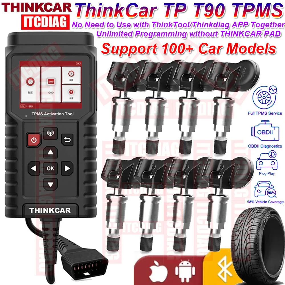 ThinkCar THINKTPMS TP T90 TPMS S2 Программатор 315 МГц 433 МГц 2в1 Инструмент Диагностики Давления в автомобильных шинах Инструмент Обслуживания датчика TPMS