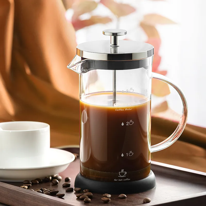 Кофейник для френч-пресса GIANXI Стеклянная кофеварка из нержавеющей стали Многофункциональный Ручной Перфоратор Кофейник Аксессуары для кофе