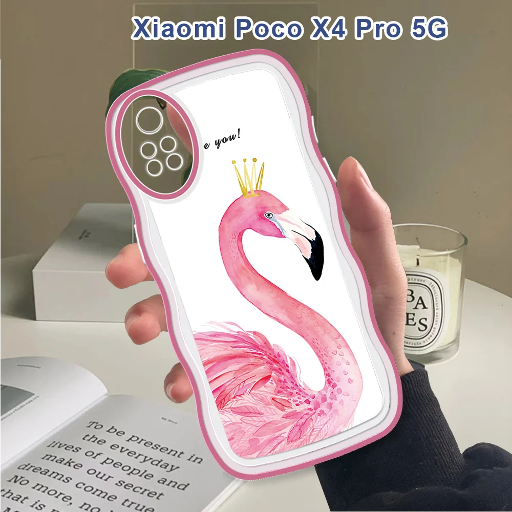 Чехлы для Xiaomi Poco X4 Pro 5G X4 GT Wave Мягкий силиконовый чехол Flamingo Задняя крышка для Xiaomi Poco X4 чехлы для телефонов с NFC