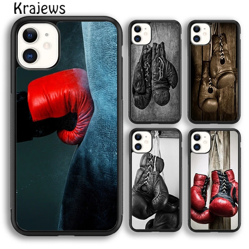Боксерские Перчатки Krajews, Висящие на стене, Чехол Для Телефона iPhone 15 SE2020 14 6 7 8 plus XS XR 11 12 mini 13 pro max Fundas
