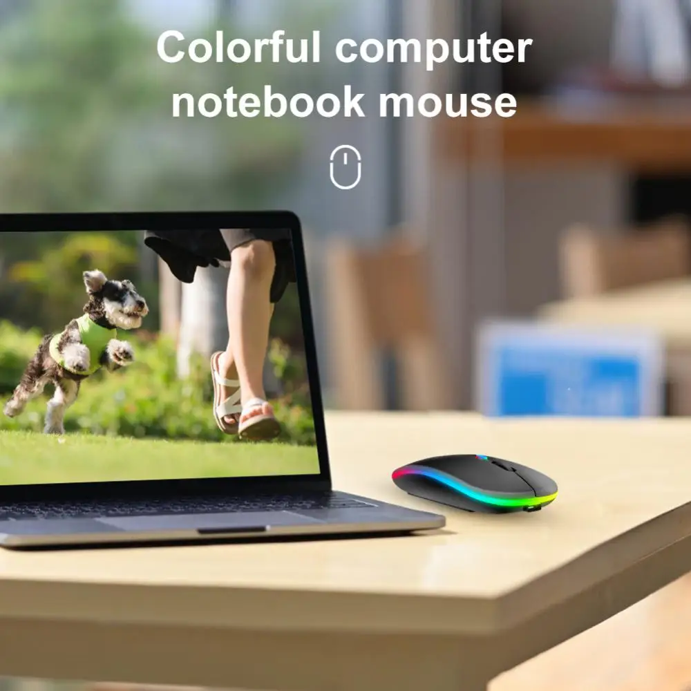 Беспроводная мышь с USB-перезаряжаемой RGB-мышью для компьютера, ноутбука, ПК Macbook Gaming Mouse Gamer 2,4 ГГц