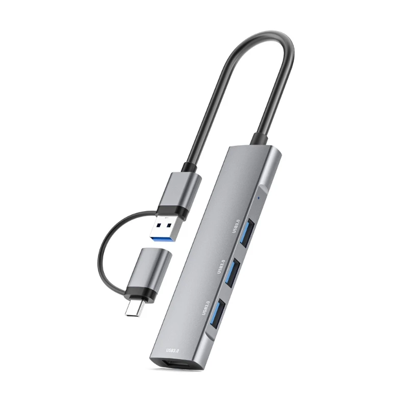 Тип C/USB3.0 4-Портовый Разветвитель Из алюминиевого сплава С быстрой Зарядкой И Передачей данных