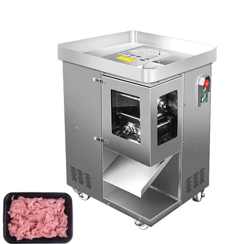 Коммерческая электрическая мясорубка из нержавеющей стали, измельчитель для нарезки кубиками, мощная автоматическая машина для резки мяса