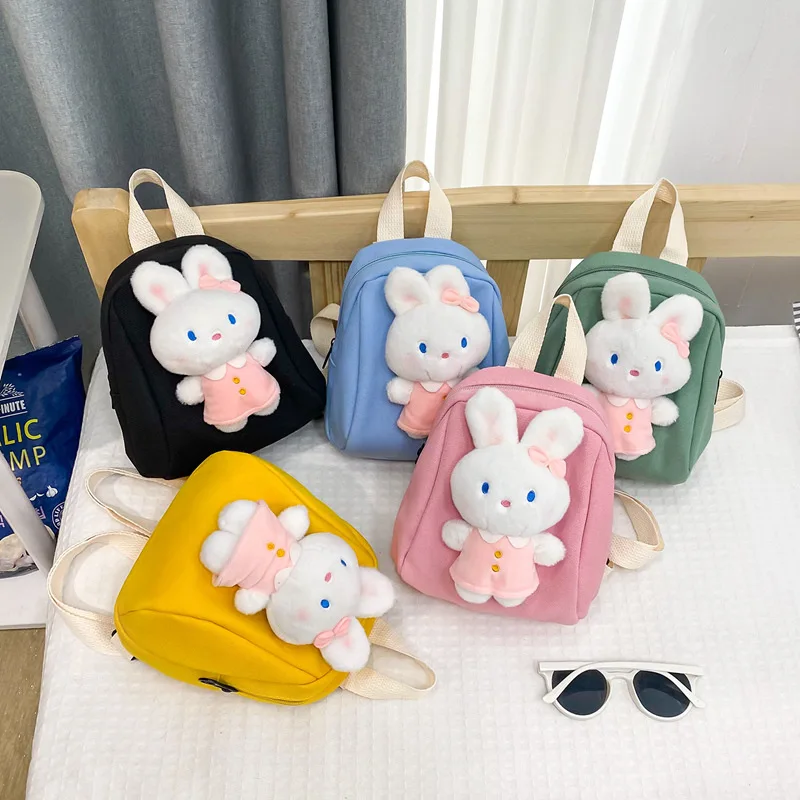 Мультяшный милый кролик, детский мини-рюкзак, модный школьный рюкзак для детского сада, маленькие сумки через плечо для мальчиков и девочек, детские дорожные сумки для переноски