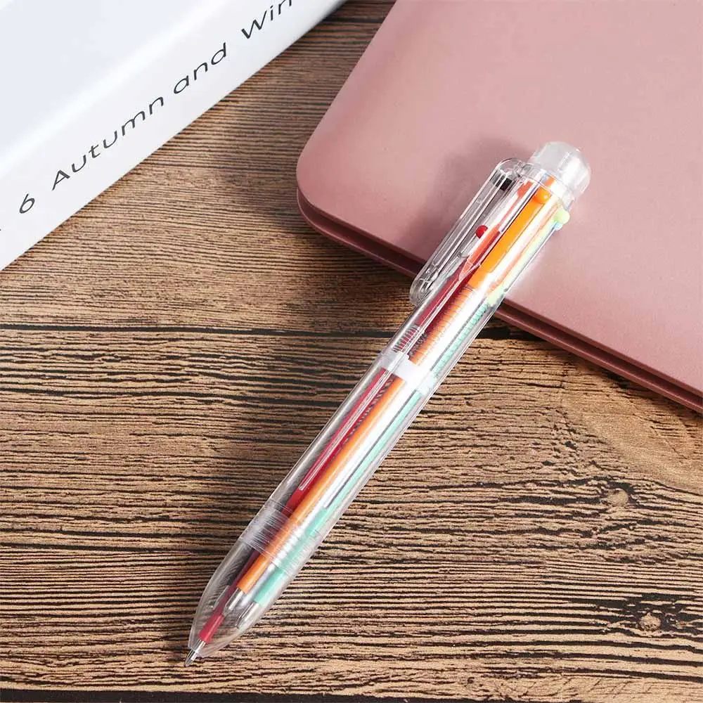 Канцелярские принадлежности Школьные принадлежности 0,7 мм Ручной счет 6 в 1 Детские подарки 6-цветная ручка Многоцветная шариковая ручка Шариковая ручка