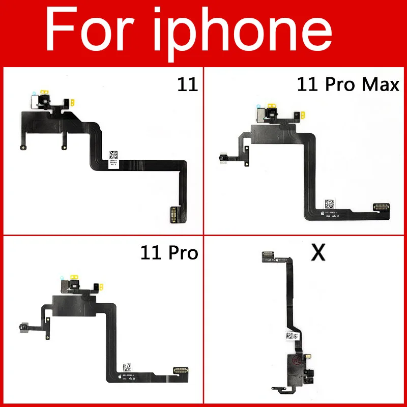 Оригинал Без наушника Динамик Датчик приближения передней освещенности Гибкий кабель для iPhone X Xs Max XsMax 11 Pro Запасная часть