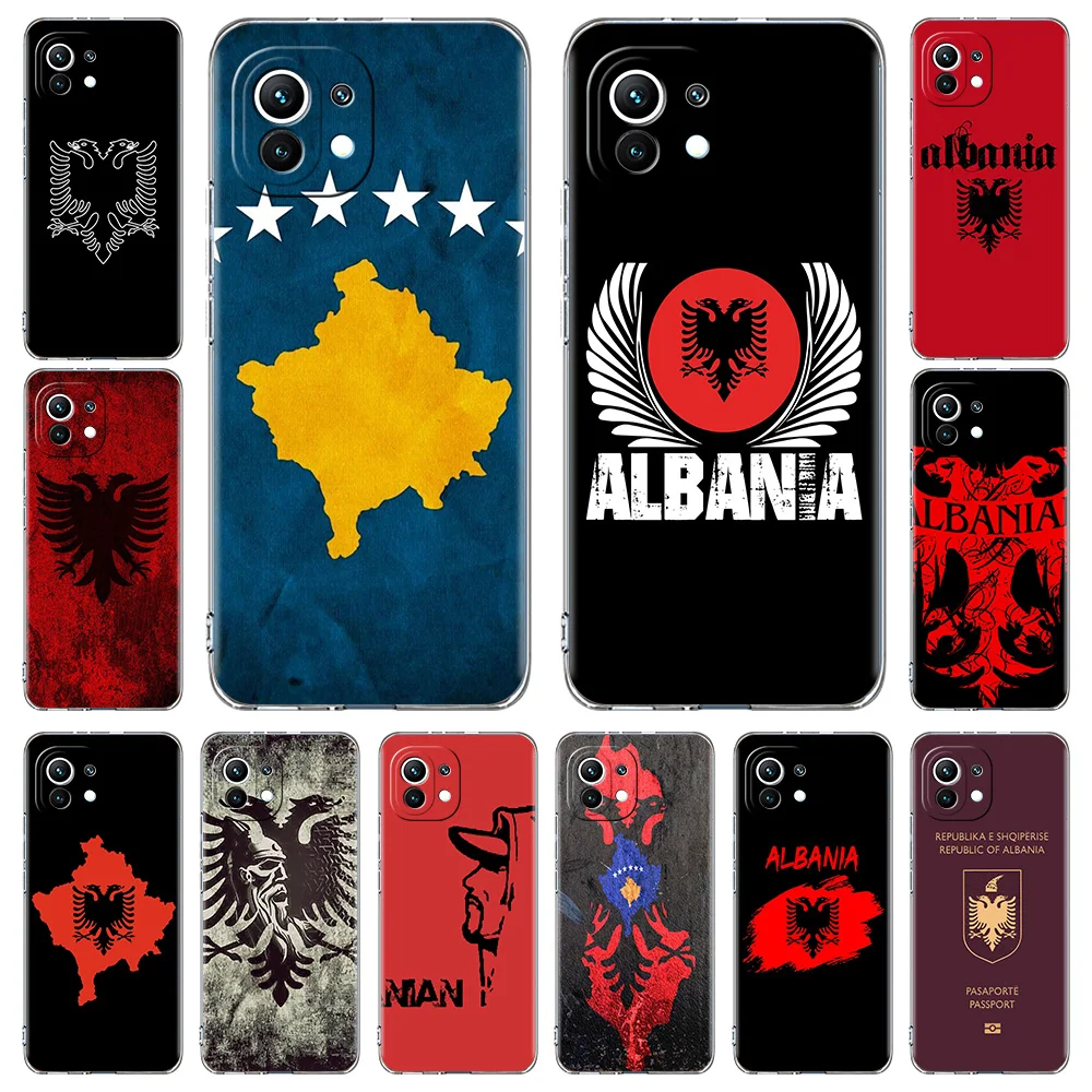 Албания Флаг Албанцев Для Poco X5 X3 NFC F5 F4 F3 M3 Чехол Для Телефона Xiaomi 12T 12 13 Lite 11 Ultra Mi 10T 5G 11X Pro 11T Чехол