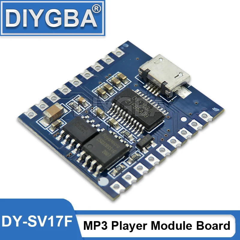 1ШТ Голосовой Модуль DY-SV17F Модуль MP3-плеера 4 МБ Голосового воспроизведения Триггер ввода-вывода Управление Последовательным Портом USB Загрузка flash