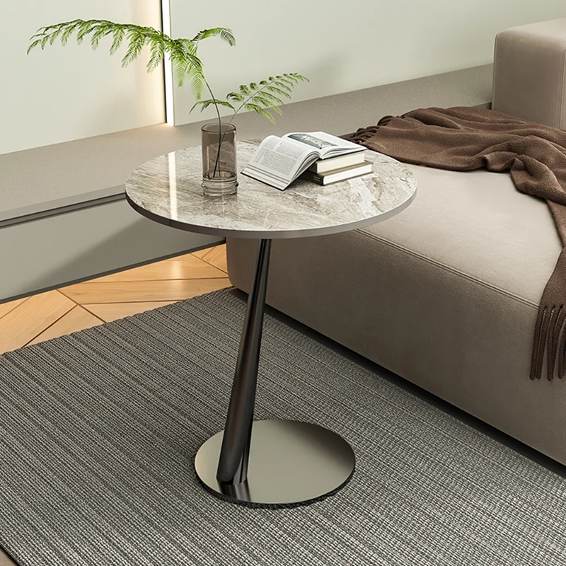 Металлический журнальный столик в скандинавском стиле, поднос для дивана, Традиционный круглый приставной столик в минималистском стиле, Простые Вспомогательные аксессуары для дома высокой высоты