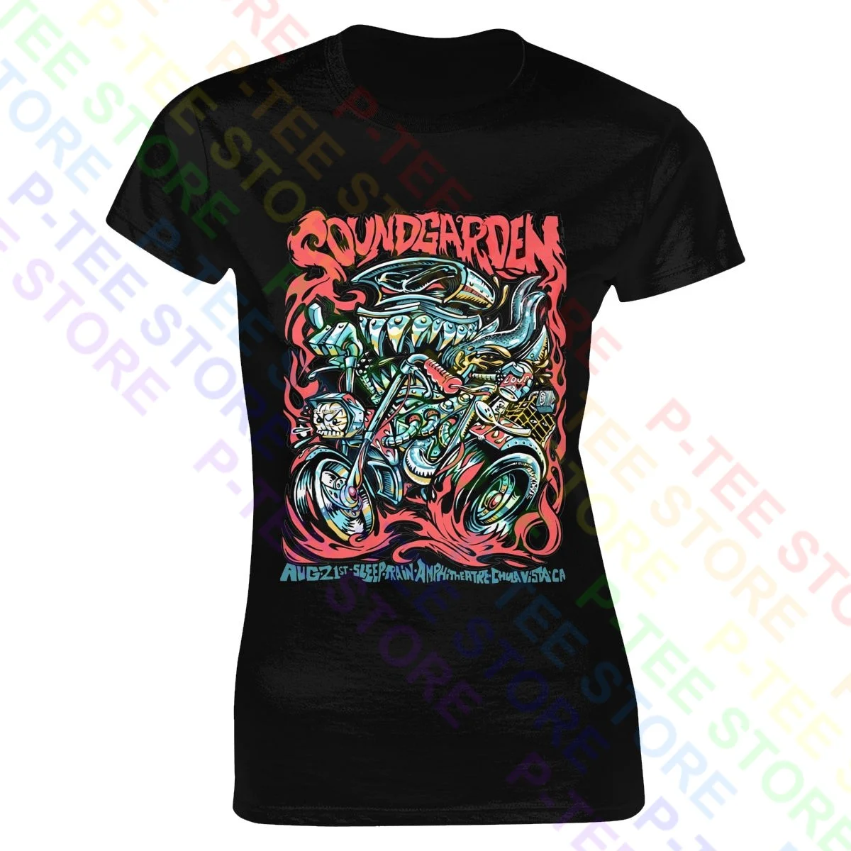 Soundgarden 21 августа, Мероприятие в Чула Виста, женская футболка, Женская рубашка Vtg, Повседневная Женская футболка в стиле Хип-Хоп Лучшего качества