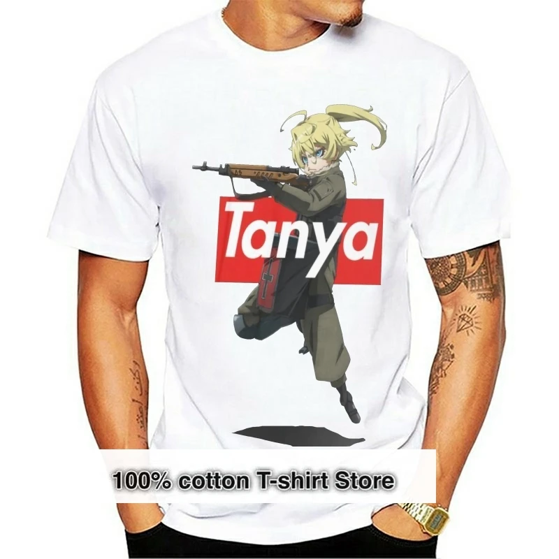 Футболка Saga Of Tanya The Evil, футболка Tanya Von Degurechaff, футболка из 100 хлопка с коротким рукавом, модная футболка